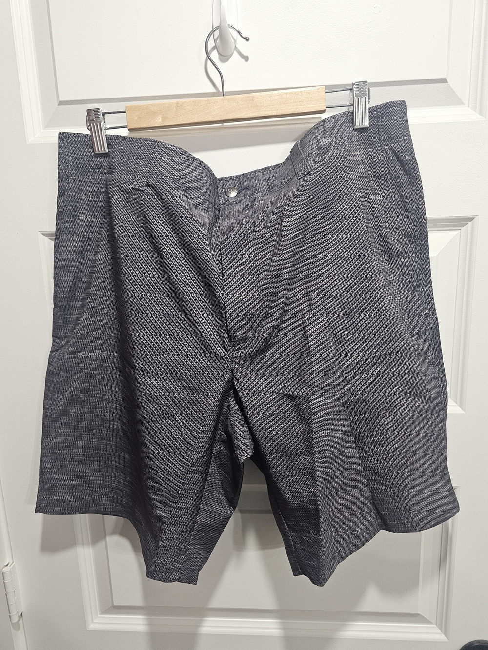 Callaway Charcoal Gray Textured Flat-Front Golf Shorts
